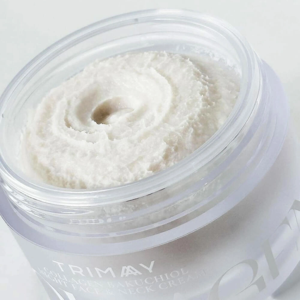 Ночной крем для лица и шеи с бакучиолом Trimay Collagen Bakuchiol Night Face & Neck Cream, 50 мл