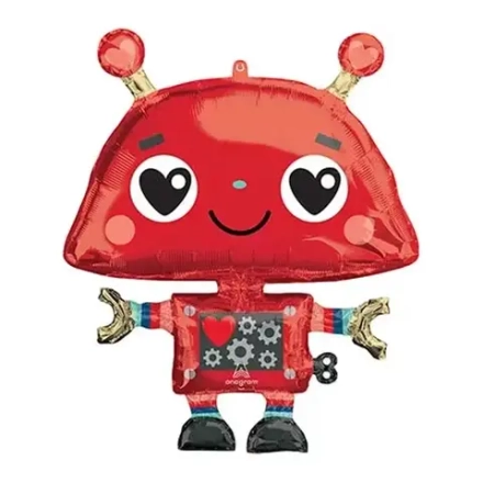 Шар фигура Робот влюбленный сердца, 88см