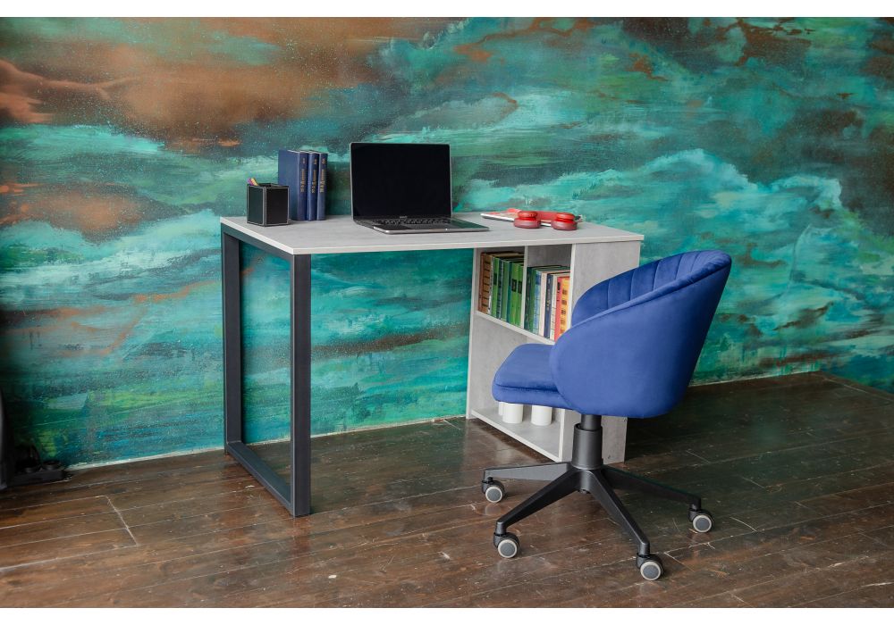 Письменный стол Битти Лофт 116х60х75 бетон / черный матовый