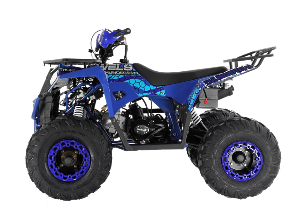 Квадроцикл Wels Thunder EVO 125 куб/см 10 л.с колеса 8" цвет синий