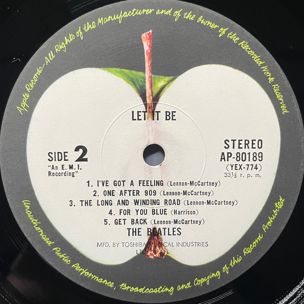 The Beatles ‎– Let It Be (Япония 1971г.)