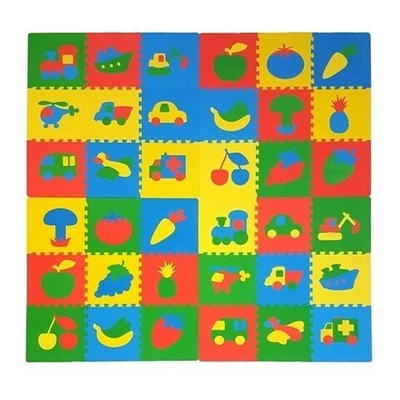 Коврик-пазл Экополимеры (36 плит 30x30x0,9см, 3,2кв.м./уп) Транспорт+Сад-Огород