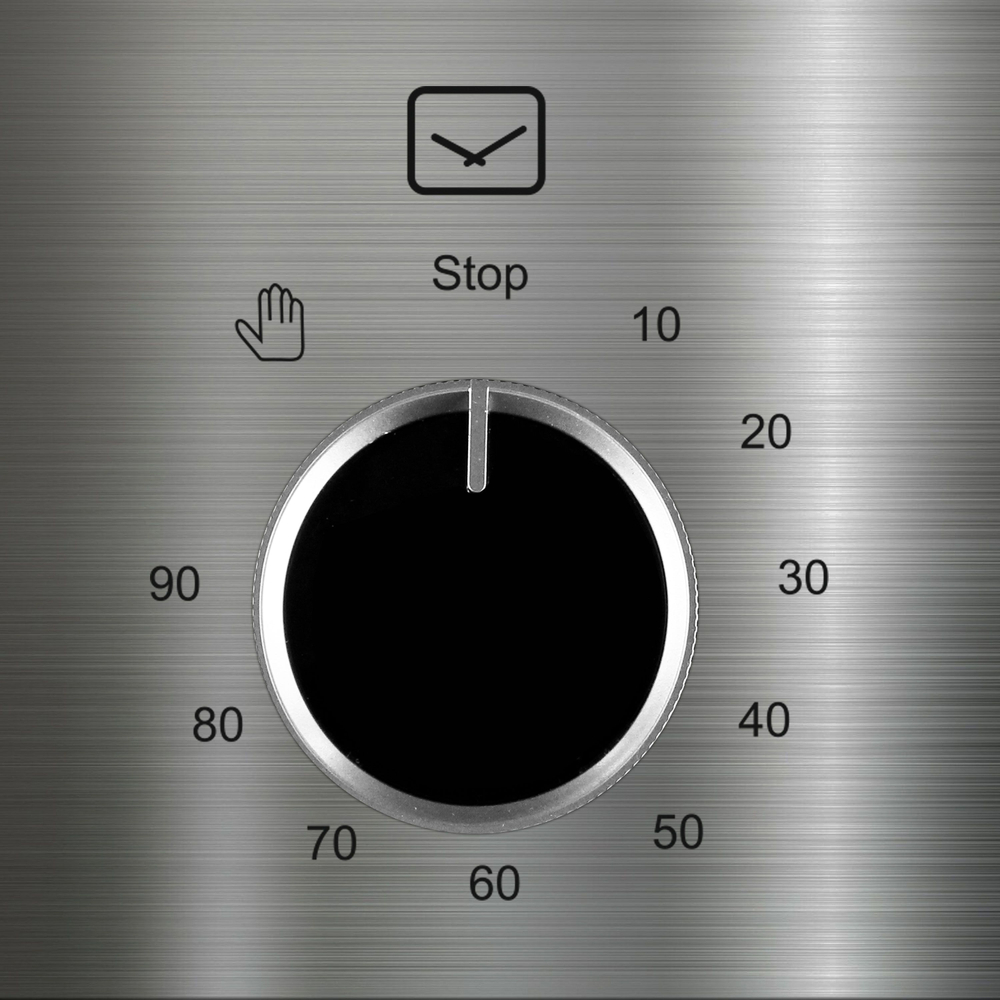 Электрический духовой шкаф встраиваемый GINZZU HOE-122 стальная панель с конвекцией, 9 программ