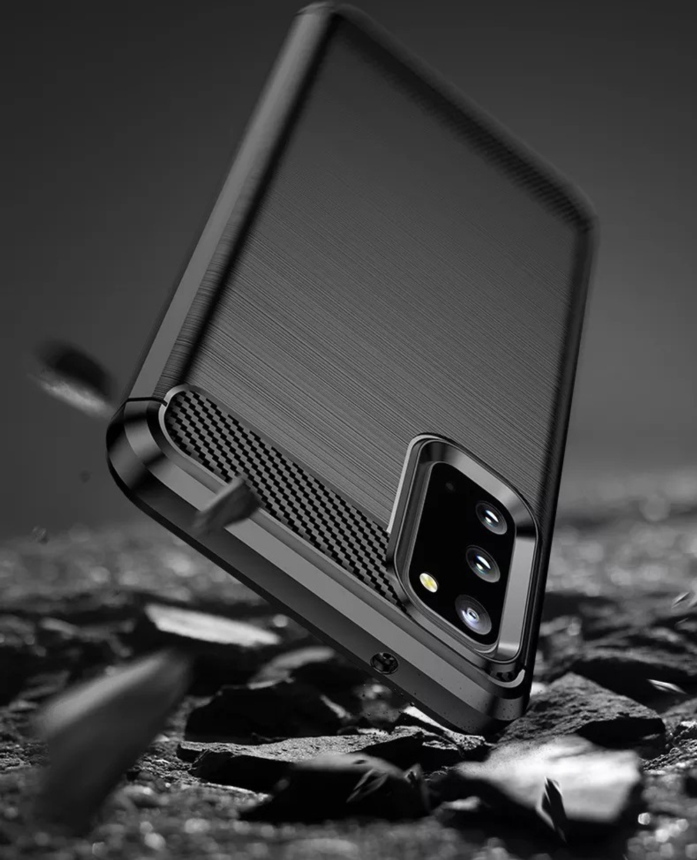 Мягкий защитный чехол в стиле карбон для Samsung Galaxy S20, серии Carbon от Caseport