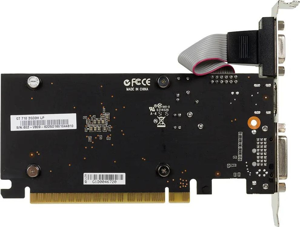 Видеокарта MSI NVIDIA  GeForce GT 710 GT 710 2GD3H LP 2ГБ DDR3, Low Profile,  Ret