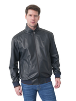 KHIMEONE Мужская кожаная демисезонная куртка (натуральная кожа наппа)