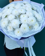 Воздушная белая хризантема,9 веток(00261)