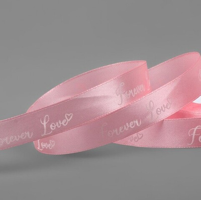 Атласная лента «Forever love», 15 мм