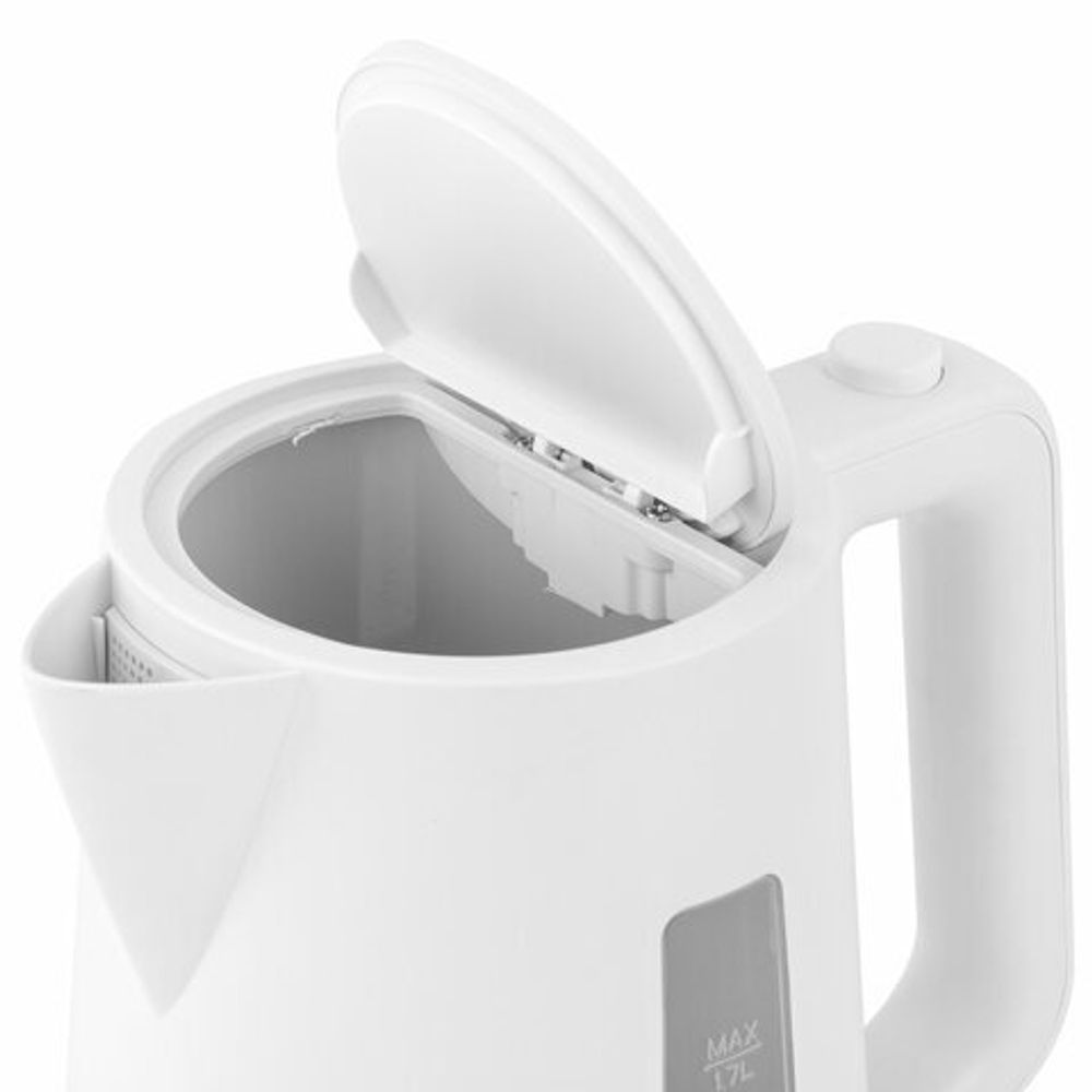 Чайник электрический SONNEN KT-1303, 1,7 л, 2200 Вт, пластик, белый, 456374
