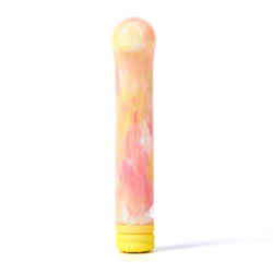 Компактный вибратор из стекла BeYourLover Magic Cane, желтый