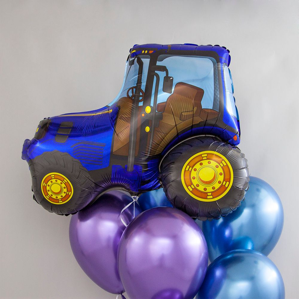 Шар (12"/30 см) Синий, хром 50 шт.