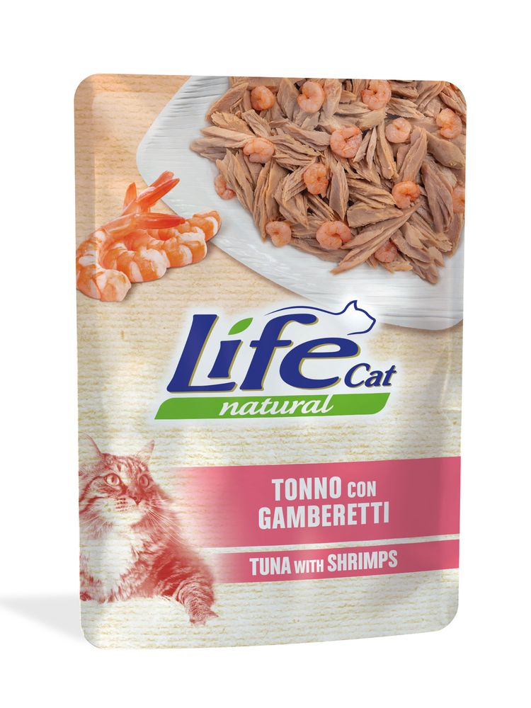 Lifecat tuna with shrimps пауч для кошек тунец с креветками 70 г