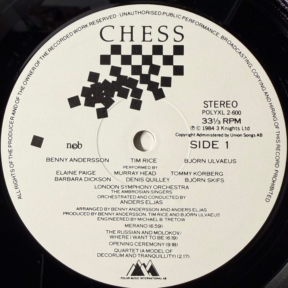 Мюзикл Шахматы 2LP (Скандинавия 1984г.)