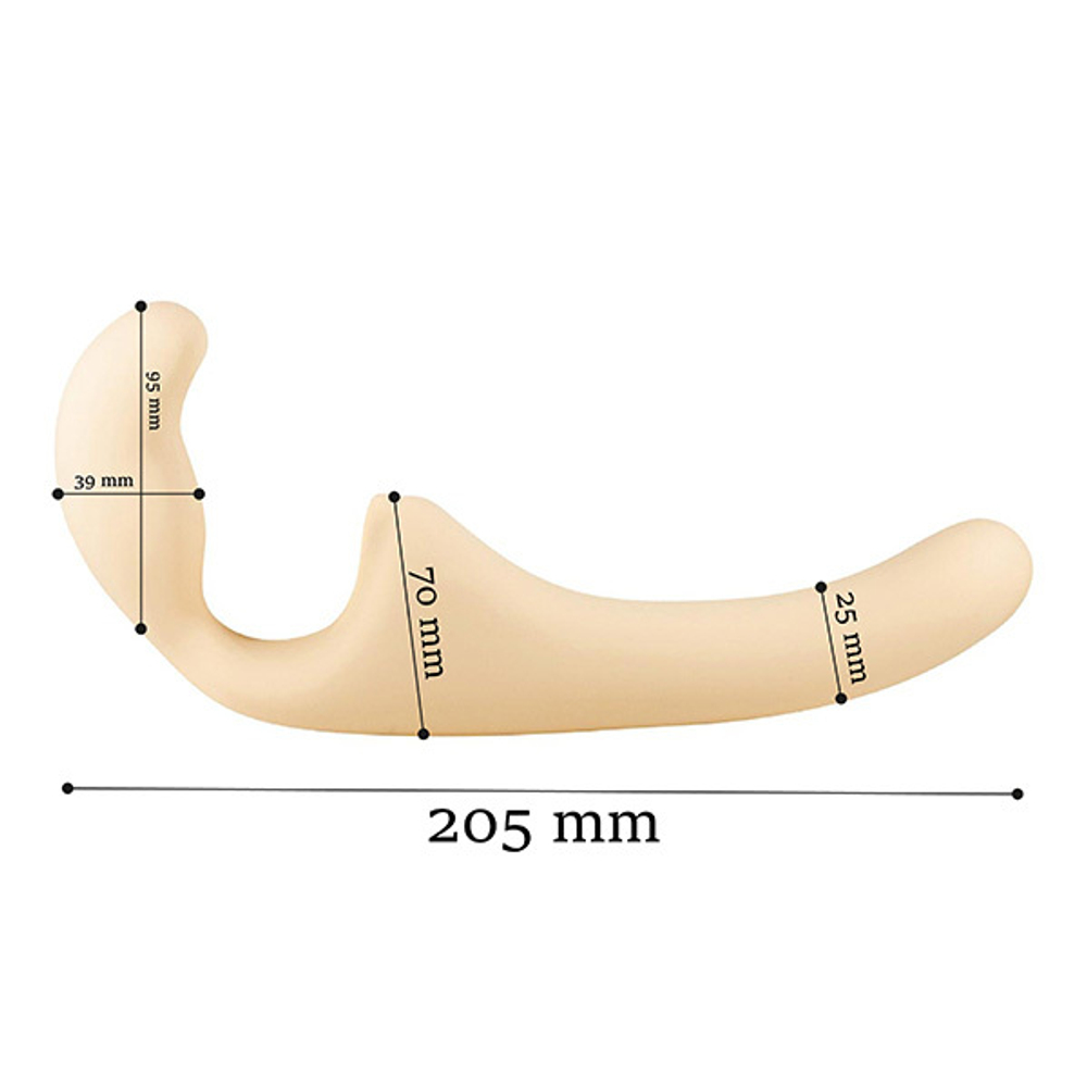 Черный безремневой страпон 20,5см Lola Games Temptation Natural Black 5011-02lola