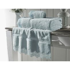 Набор полотенец   ВИКТОРИЯ 30х50 50Х100  85х150  Soft Cotton бирюза