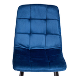 Стул CHILLY (mod. JSC-220) Велюр/металл , 44,5х52,5х88 см, Blue (синий) HLR64 / черный
