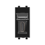 HDMI розетка модульная, тип А-А, "Avanti", "Черный квадрат", 1 модуль