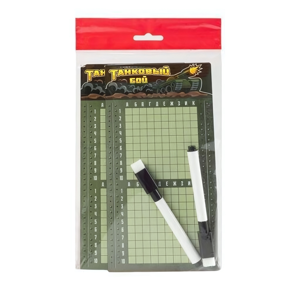 Игра настольная "Танковый бой" в пакете с маркерами (Т-Ц)