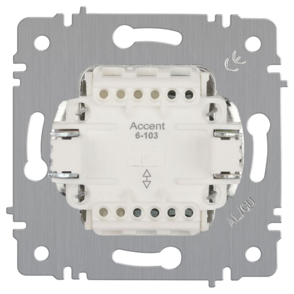 Переключатель Intro Accent 6-103-01 , 10А-250В, IP20, СУ, AL/CU, белый