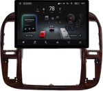 Магнитола для Toyota Land Cruiser 100, Lexus LX470 1998-2002 (кондиционер или климат внизу, рамка дерево) - Teyes CC4-PRO монитор 13" 2K QLED на Android 13, Snapdragon 778G, 8+128, AI, CarPlay, DSP, 4G SIM-слот