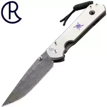 Складной нож Chris Reeve Large Sebenza L21UNdRain Ametist с клинком из стали Stainless Damascus, рукоять титан