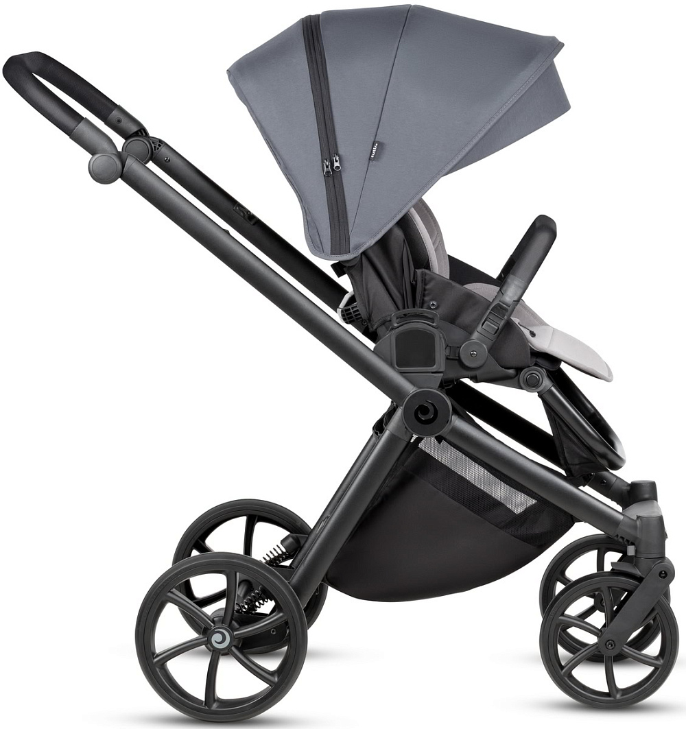 Детская коляска Tutis Mio 3 Plus Essential New 4 в 1 с автокреслом Beno Beige и базой 1622103 Dark Grey