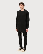 RICK OWENS DRKSHDW ЛОНГСЛИВ ЧЕРНЫЙ HUSTLER