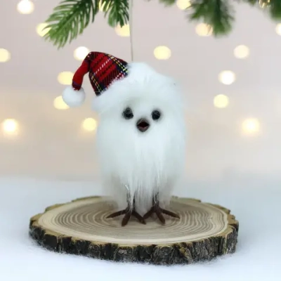 Подвеска «Новогодняя совушка» 12 см, Красный (микс дизайнов)