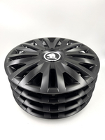 Колпаки на колеса гибкие черные с эмблемой R16 4 шт