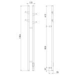 Полотенцесушитель электрический Vincea VTD-1D2BE 25х130, черный, таймер