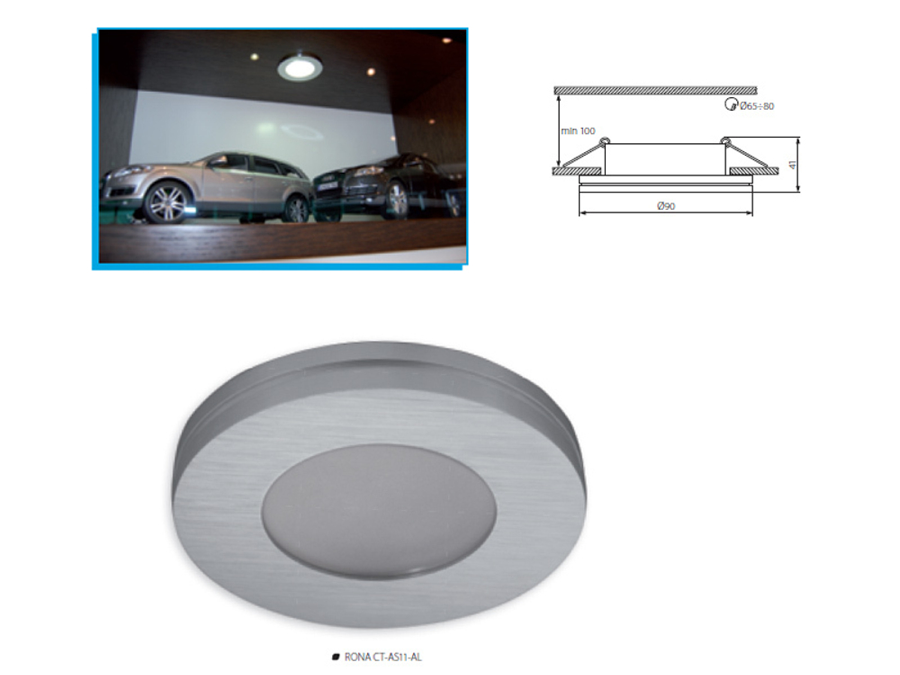 Светильник точечный алюминиевый KANLUX RONA CT-AS11-AL