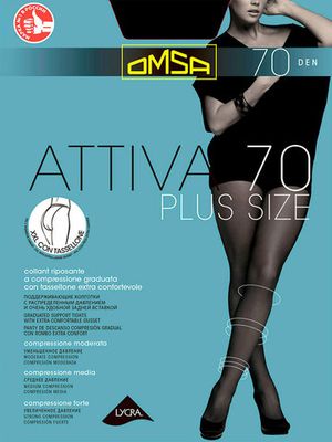 Колготки Attiva 70 XXL Plus Size Omsa