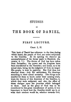 Studies on the Book of Daniel: A Course of Lectures | John Nelson Darby