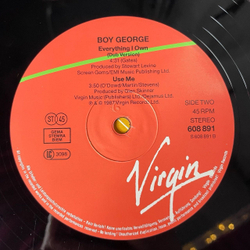 Винтажная виниловая пластинка LP Boy George Everything I Own (Germany 1987) Maxi Single 45 RPM