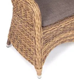 "Равенна" плетеное кресло из искусственного ротанга (гиацинт), цвет соломенный