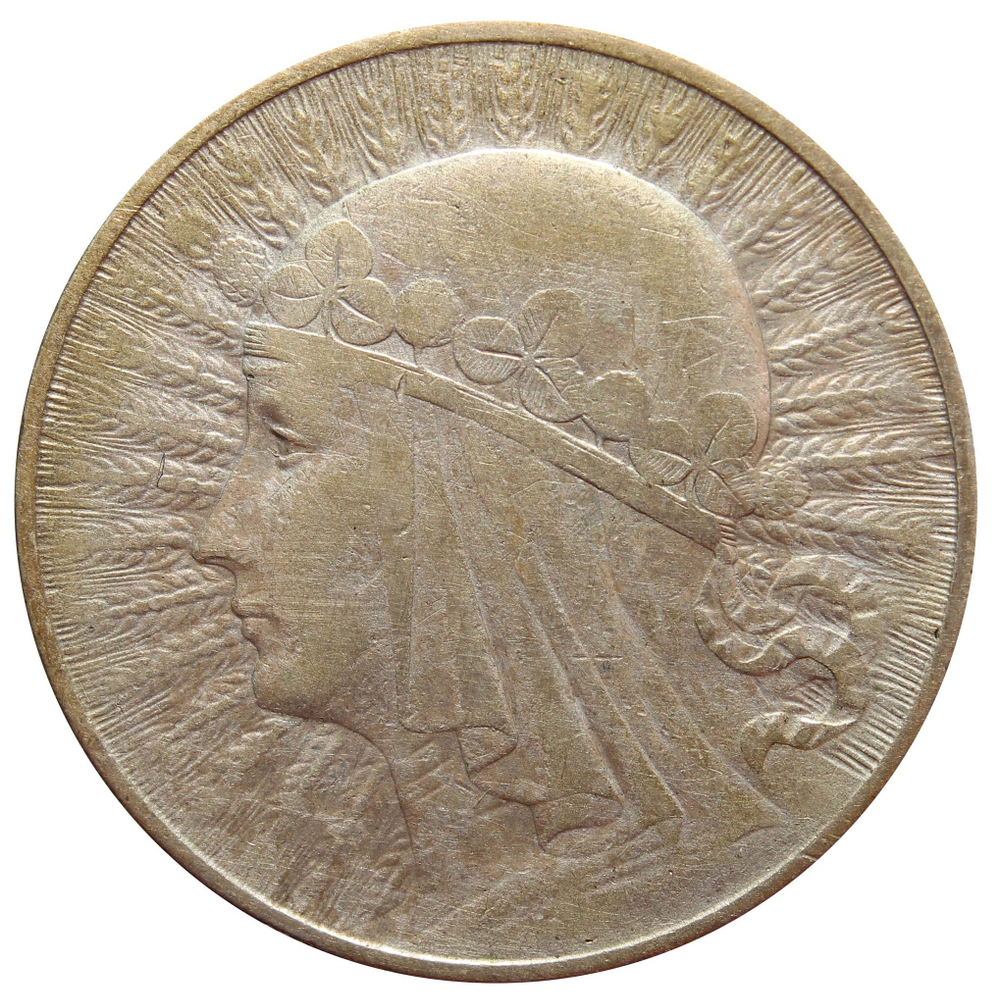 10 злотых Польша Ядвига 1932 год VF-XF
