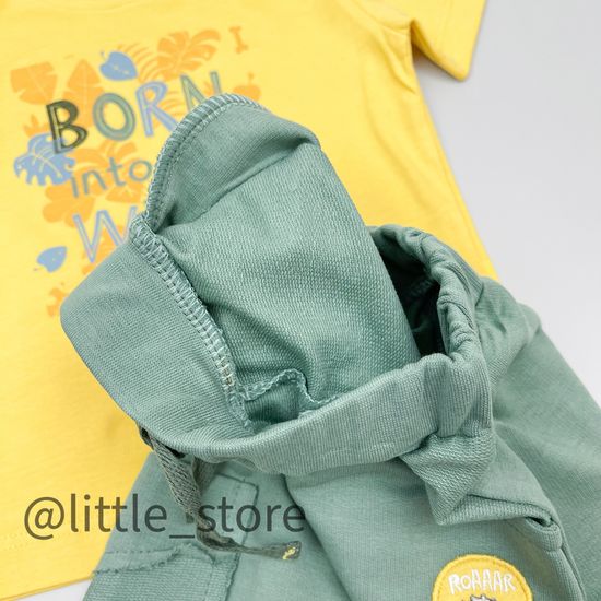 Комплект из футера "Roaring dinosour" с футболкой