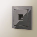 Телефонная розетка RJ-11 серо-коричневый