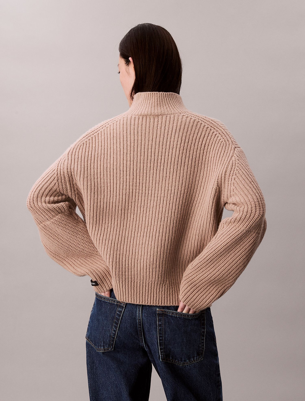Свитер Calvin Klein Rib Chunky Relaxed Turtleneck Sweater Guilford Neutral