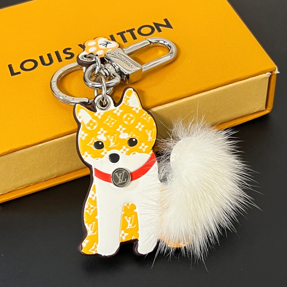 Louis Vuitton Shiba Key Holder And Bag Charm