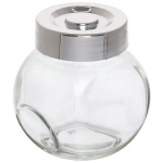 Банка для продуктов стеклянная 50 мл с крышкой, плоская