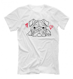 Футболка двусторонняя "Английский бульдог - любовь"