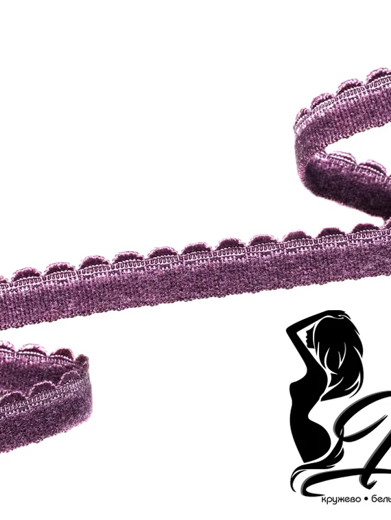 076 Резинка отделочная 9 мм Греция, слива 076