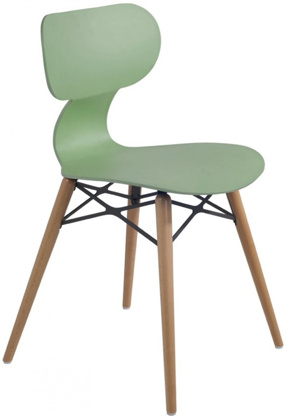 Стул пластиковый Papatya Yugo-S Wox Beech, зеленый