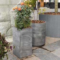 Кашпо COLONNA CONCRETE GREY LIGHT 40x40x80