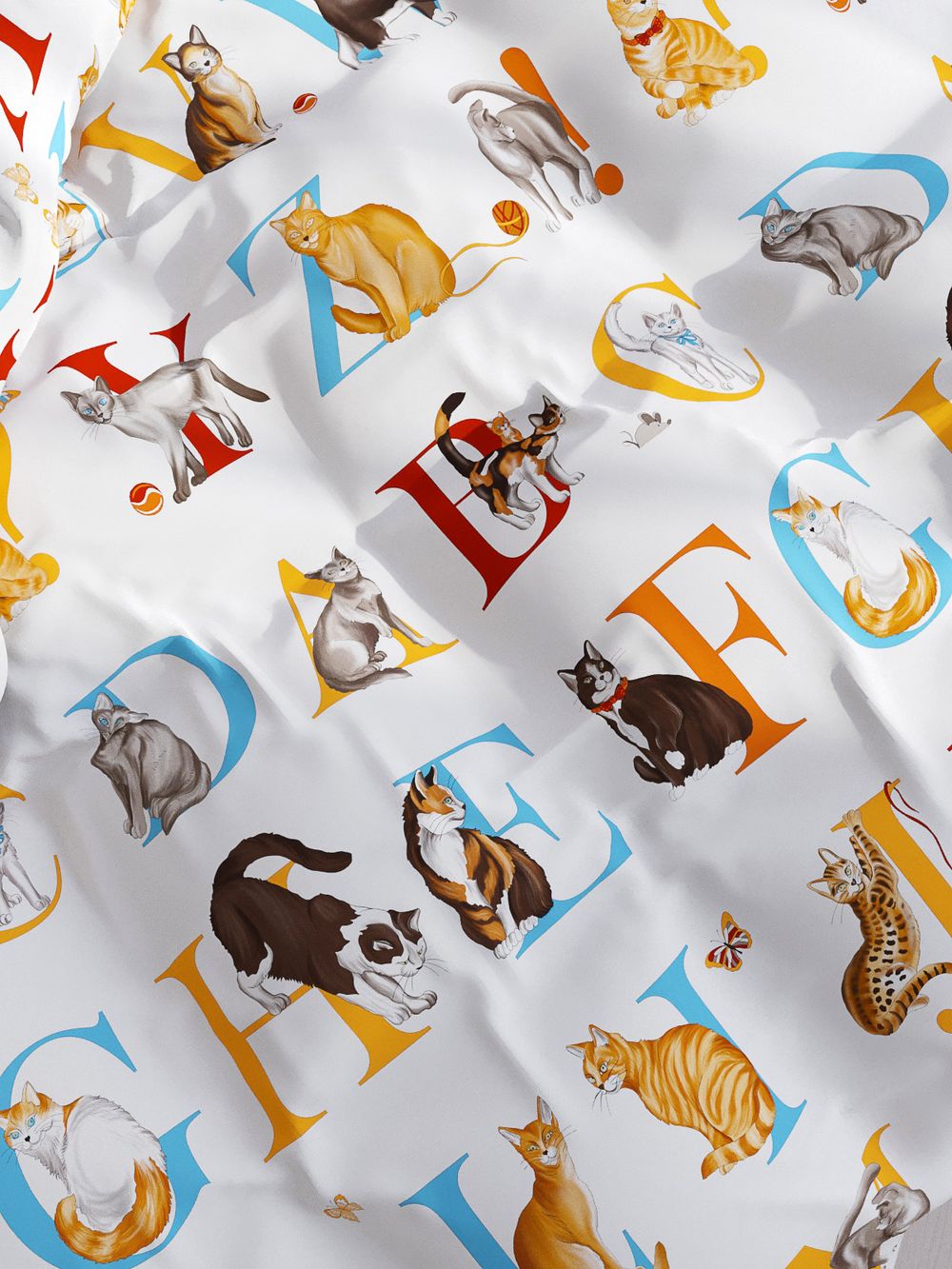 Простынь на резинке поплин Сказка "ABC" 120x200 см