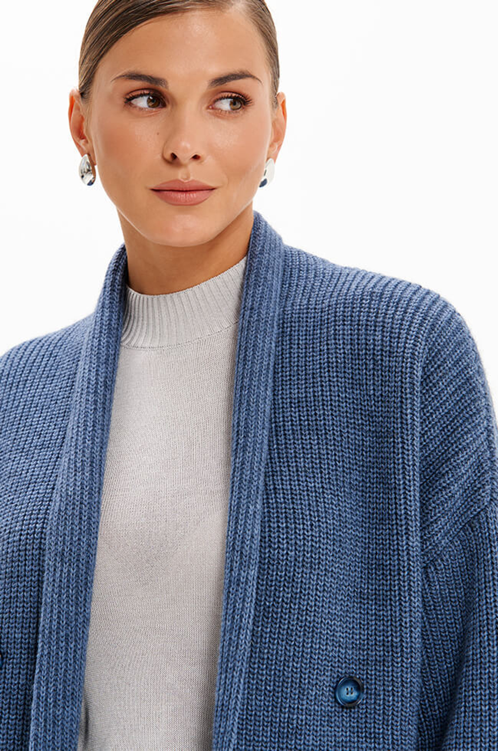 1948 Кардиган женский (дымчато-голубой)