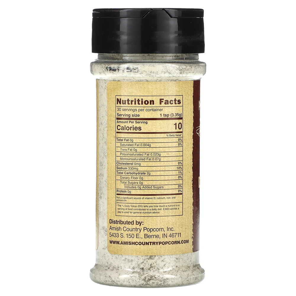 Amish Country Popcorn, Приправа для попкорна, укроп, 142 г (5 унций)