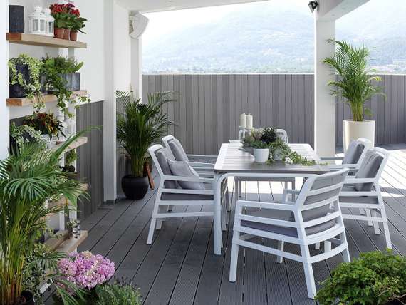 Стол раздвижной Alloro 210-280х100 см, тортора/белый