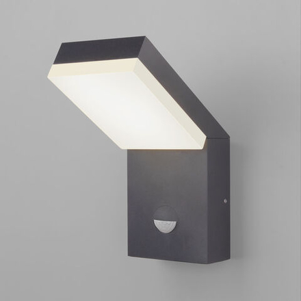 Уличный настенный светодиодный светильник Sensor IP54 с датчиком движения 1541 TECHNO LED серый